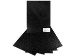 Cartoncino Glitterato Nero 250G 25X35Cm 5 Fogli