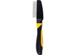 Pettine Per Cani Lionto In Acciaio Inox, Pettine Antipulci Per La Cura Del Pelo, Rimuove Parassiti E Peli Sciolti, Delicato E Delicato Sulla Pelle, Giallo/Nero