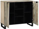 Vidaxl Credenza Bianca 90 X 33 X 75 Cm In Legno Massiccio Di Mango