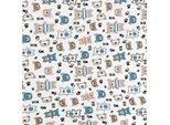 Tessuto - Maglia Elastica Con Stampa - Larghezza 175 Cm - Beige