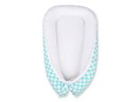Coperta Premium Bobono Double-Face Per Coccole - Cerchi Turchesi/Bianchi
