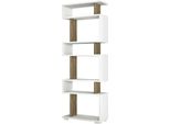 Dmora Libreria Doralice 19.5X60X165H Cm Bianco, 5 Ripiani Portata Ripiani 10