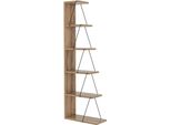 Dmora Libreria Erminia 22X50X150H Cm Marrone, 5 Ripiani Portata Ripiani 6