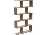 Dmora Libreria Severa 20X90X156H Cm Marrone, 4 Ripiani Portata Ripiani 10