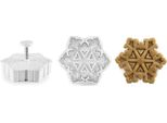 Set Di 3 Tagliabiscotti A Forma Di Fiocco Di Neve Ibili, In Plastica, 5,5-7 Cm, Bianchi
