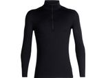 Icebreaker Uomo Merino 200 Oasis Ls Mezza Zip Nero Nero L