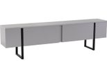 Dmora Mobile Porta Tv Lilith 29.5X180X50H Cm Grigio, Apertura A Ribalta 2 Vani