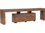 Dmora Mobile Porta Tv Andarna 31.3X180X50H Cm Marrone Pino, Apertura A Ribalta 3 Vani