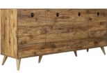 Dmora Credenza Ernie 45X180X80H Cm Marrone Noce, Apertura Battente 6 Vani