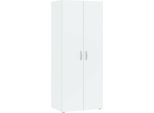 Dmora Guardaroba 2 Ante Malvito 51.9X179H Cm Bianco, Appendiabiti 2 Ante
