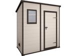 Dmora Casetta Da Giardino Cranbrook 111X183.5X200.5H Cm Beige, Resistente Agli Agenti Atmosferici Presenza Finestre