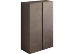 Dmora Armadio Multiuso 2 Ante Predore 70X111H Cm Marrone Bronzo, 5 Ripiani Apertura Manuale