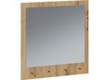 Dmora Specchio Cherasco 78X76H Cm Marrone Rovere Nodi, Forma Rettangolare Tipologia Da Appendere