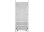 Dmora Guardaroba 2 Ante Comerio 78X186.5H Cm Bianco Lucido, 2 Ripiani Appendiabiti