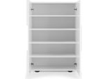 Dmora Armadio Multiuso 2 Ante Montale 78X115.5H Cm Bianco Lucido, 4 Ripiani Cassetti