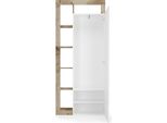 Dmora Mobile Da Ingresso Gonzaga 90.5X30X210H Cm Marrone Pero, Specchio Incluso Appendiabiti