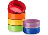 Set Da Portata Lorentino 6 Pezzi - Ceramica - Piatto Da Pranzo, Piatto Fondo E Piatto Da Colazione - Mix Di Colori
