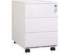 Happyment - Cartella Zac - Cartella Con Serratura - Contenitore Per Ufficio In Metallo - Cassettiera Per Ufficio - Nero - 39X52,4X54Cm