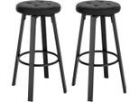 Sgabello Da Bar - Antracite - Ergonomico - Con Schienale - Regolabile - Altezza Di Seduta 60-82Cm - Set Di 2