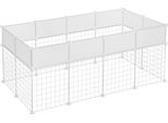 Pista Per Animali Happyment Meri Larry - Xxl Deluxe - Altezza Regolabile - Interno - Piccoli Animali, Gattini, Cuccioli - Bianco - 142X71X53Cm