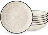 Set Da Portata Celestia 6 Pezzi - Ceramica - Piatti Per Cena, Piatti Fondi E Colazione - Beige - Per 4 Persone