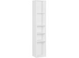 Libreria Happyment Kali - 5 Scomparti - Bianco - Libreria Per Soggiorno, Camera Da Letto E Cameretta Dei Bambini - Legno Mdf - 30X151X26Cm