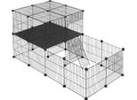 Recinto Per Animali - Extra Alto - Regolabile - Recinto Per Roditori - Recinto Per Conigli/Polli - Nero