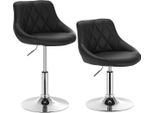 Sgabello Da Bar Norino Deluxe - Industriale - Nero - Sgabello Da Bar Con Schienale - Altezza Regolabile - Similcuoio - Struttura In Metallo - Girevole A 360° - 1 Pezzo