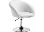 Sgabello Bolt Edge - Bianco - Ecopelle - Regolabile - Stile Industriale - 1 Pezzo