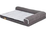 Letto Per Cani Bolt Edge Noire - Forma A L - Divano Per Cani Sulle Gambe - Cuscino Rimovibile - Confortevole E Morbido - 135 Cm