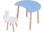 Happyment® Scrivania Per Bambini Con Sedia - Mobili Per Bambini - Tavolo Da Gioco E Da Disegno - Blu