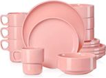 Servizio Di Piatti Marlito – 32 Pezzi – 8 Persone – Rosa Confetto – Piatti Piani, Piatti Da Colazione E Piatti Fondi