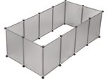 Mangiatoia Per Animali Happyment Meri Ruly - Xxl Deluxe - Regolabile In Altezza - Interno - Piccoli Animali, Gattini, Cuccioli - Grigio - 145X75X46Cm