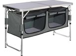 Tavolo Pieghevole - Tavolo Da Campeggio - 120X47X70Cm - Per 4-6 Persone - Con Scompartimenti