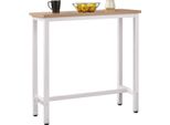 Tavolo Alto Bolt Edge - Marrone - Rettangolare - Legno E Metallo - 100X40X100Cm