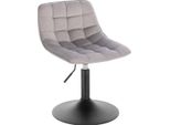 Sgabello Da Bar Dio Industrial - Grigio Chiaro - Sgabello Da Bar Con Schienale - Sedia Da Cucina - Altezza Regolabile - Velluto