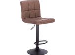 Sgabello Da Bar - Marrone - Ergonomico - Con Schienale - Altezza Regolabile 60-82Cm - Sedia Da Bar E Cucina - 1 Pezzo