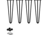 Gambe Da Tavolo 41Cm - Set Di 4 - Acciaio Industriale Nero - Per Tavolini, Panche E Mobili Fai Da Te