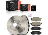 Frankberg 2X Dischi Freno 4X Pastiglie Freno Asse Anteriore Per Nissan Qashqai +2 I J10 JJ10E NJ10 1.5L 1.6L 2.0L 2007-2013