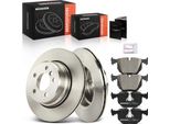 Frankberg 2X Dischi Freno 4X Pastiglie Freno Asse Posteriore Per Bmw X5 E53 4.4L 4.6L 4.8L 2001-2006