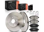 Frankberg 2X Dischi Freno 4X Pastiglie Freno Asse Anteriore Per Mazda 2 De Dh 1.4L 1.5L 1.6L 2007-2015