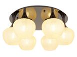 Globo Lighting Deckenleuchte "Maxy", Schwarz, Chrom, Ø 18Cm H: 26Cm, 1 Stk., Leuchten, Deckenlampe/Glas Klar/ø: 650Mm/Dekorillen/Wohnzimmer/Esszimmer, Deckenleuchte