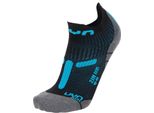 Uyn Calzini Da Corsa Da Uomo - Calzini 2IN, Calzini, Poliammide, Logo Nero/Grigio/Turchese 45-47