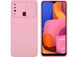 Cadorabo Custodia Per Samsung Galaxy A20S Custodia Protettiva In Rosa Custodia Del Telefono Cellulare Tpu Custodia Cover Fotocamera Protezione