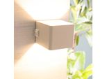 Brillante Applique Led Portatile Bianca Iseo Per Esterni | 300 Lm 3000 K | Ricaricabile Via Usb | Rilevatore Di Movimento