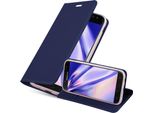 Cadorabo Custodia Per Cellulare Per Samsung Galaxy J3 2017 Custodia Protettiva In Blu Cover Etui Book Case Booklet