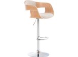 Clp Sgabello Da Bar Kingston In Tessuto Girevole E Regolabile In Continuo, Noce/Crema