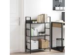 Maison Exclusive - Scaffale Libri 3 Ripiani Nero 60X27,6X90,5 Cm Legno Multistrato