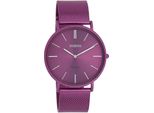 Quarzuhr OOZOO, lila, Armbanduhren, Damen, Quarzuhr, Armbanduhr, Damenuhr, Herrenuhr, Edelstahlarmband