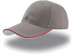 Atlantis | Zoom Piping Sandwich Cap / Berretto / Cappello - Colore: Grigio/Rosso/Bianco - Taglia: Unica
